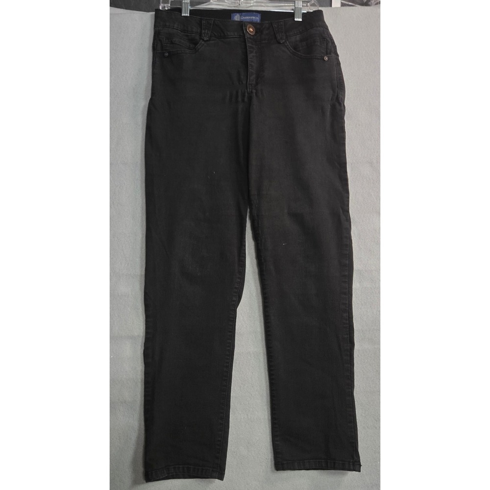 Democracy Ab Solution Black Straight Leg Jeans Size 8 Stretch Denim Pants